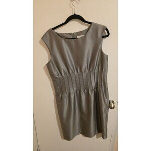 CALVIN KLEIN Dress Sheath Gray Metallic Sleeveless Womens 12 Party New Years